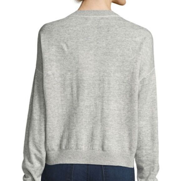 COPY - Theory Criselle 100% Merino Wool Crew Sweater, Gray, Size P - Picture 2 of 9